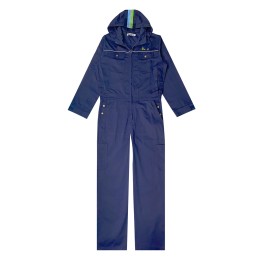 Order online for customized cleaning and cleaning clothes, cleaning service coveralls, metal button design, ESG hooded cleaning clothes, royal blue 65% polyester 35% cotton D445 Order online for customized cleaning and cleaning clothes, cleaning service coveralls, metal button design, ESG hooded cleaning clothes, royal blue 65% polyester 35% cotton D445